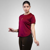 FIREOX Actifit Women T-Shirt, Maroon, D2, 2022