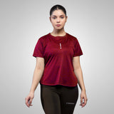 FIREOX Actifit Women T-Shirt, Maroon, D2, 2022