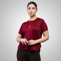 FIREOX Actifit Women T-Shirt, Maroon, D2, 2022