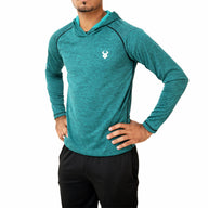 Fireox Mens Pullover Hoodie, Petroleum Green