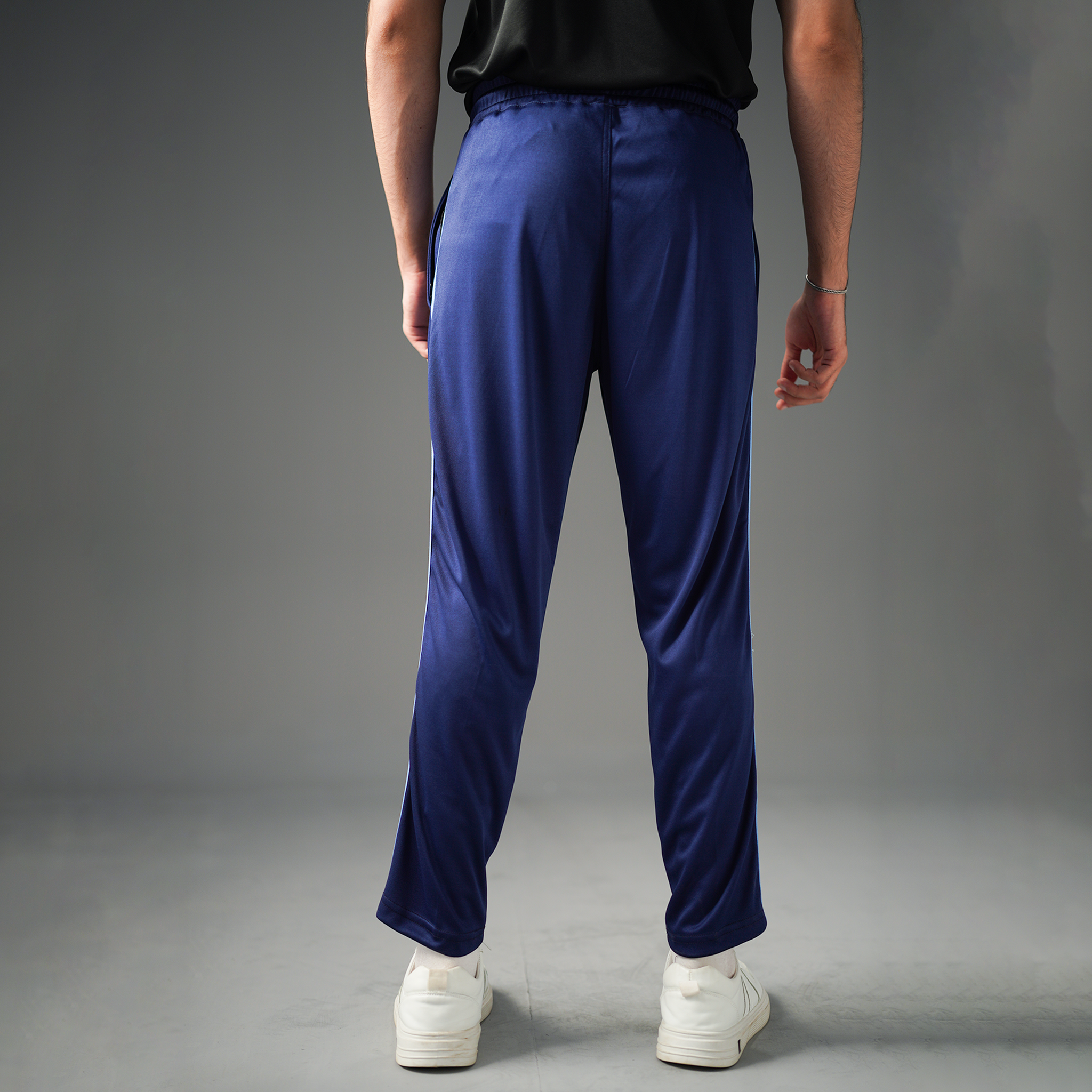 FIREOX Activewear FlowFit Side Stripe Trouser, Navy Blue Sky