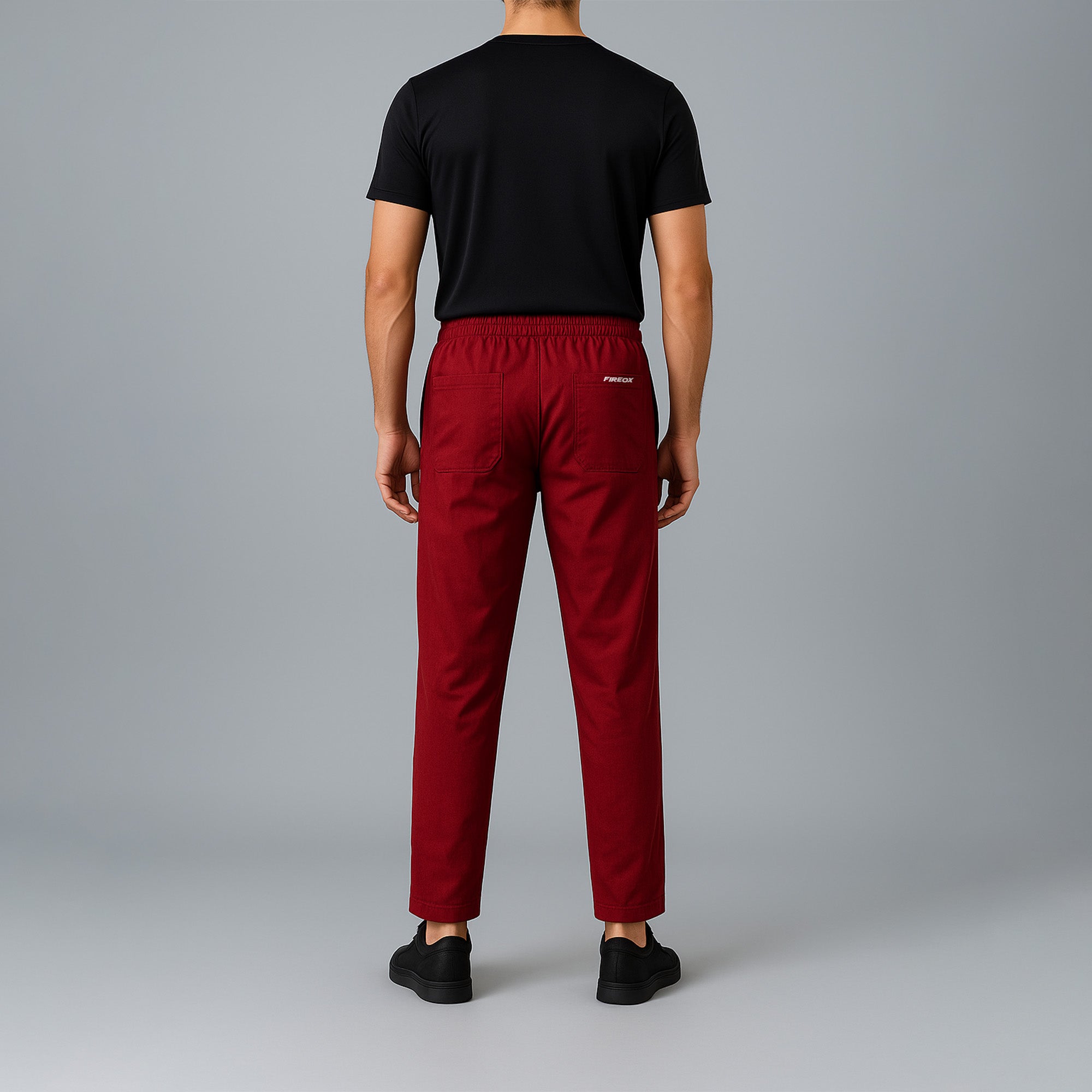 FIREOX MEN Relaxed Fit Trouser, Maroon, 2025
