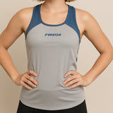 FIREOX Women’s Rise Tank Top, Petroleum Green, Grey
