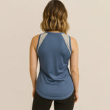 FIREOX Women’s Rise Tank Top, Petroleum Green, Grey