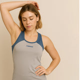 FIREOX Women’s Rise Tank Top, Petroleum Green, Grey