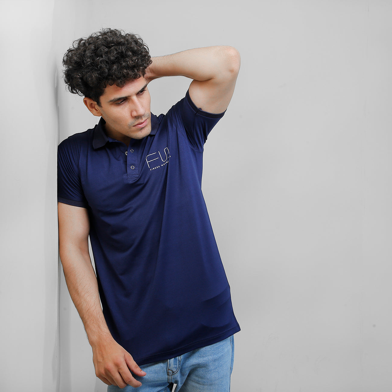 FIREOX Workaletics, Premium Fit, Polo Navy Blue